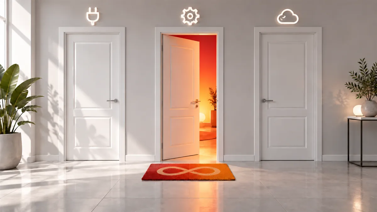 Trois portes dont une entrouverte et lumineuse : choisir sa plateforme agréée de facturation électronique